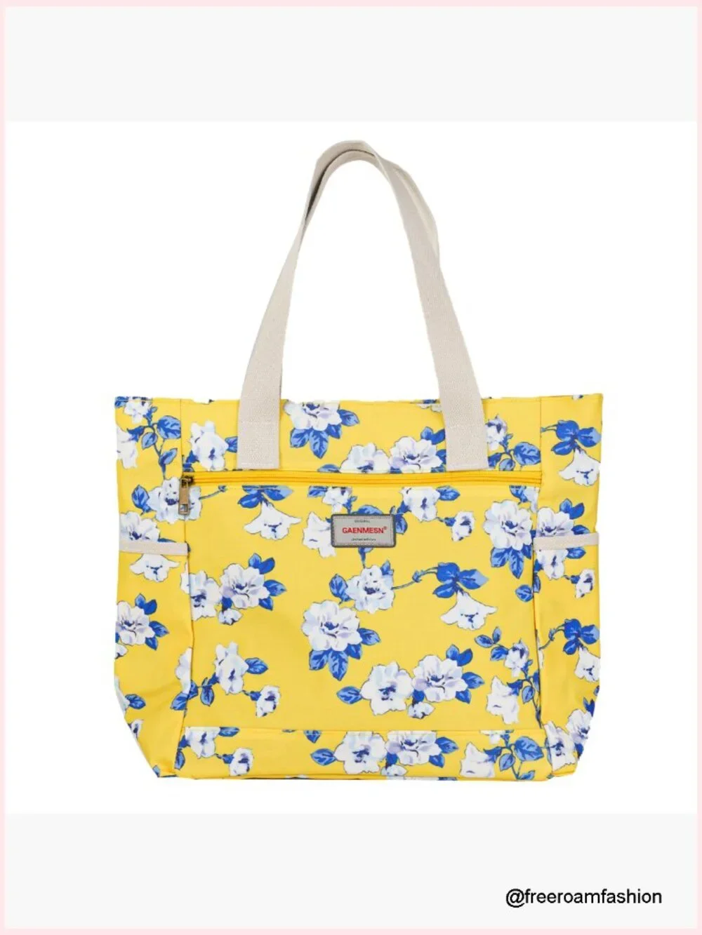 Lightweight Waterproof Nylon Tote Bag with Zipper, Durable Designer Handbag for